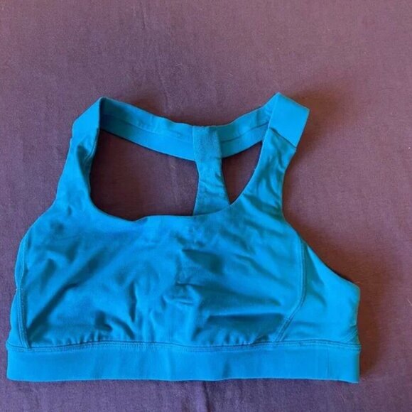 Lululemon Fast Lane Bra in Indian Ocean - size 4 - Racerback Blue Sports Bra - Picture 4 of 5